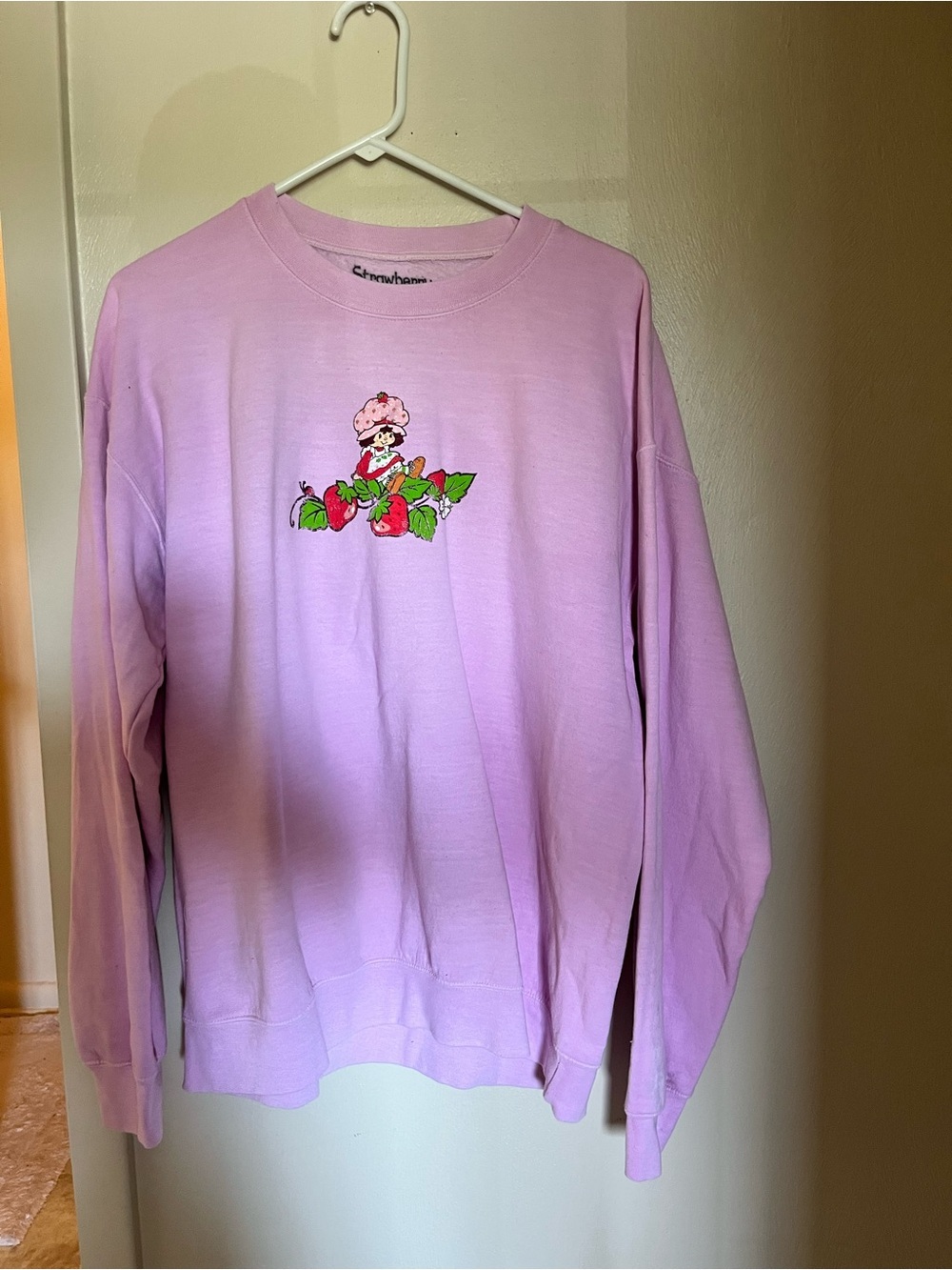 Lilac Floral Strawberry Shortcake Sweater - Picture 2 of 4